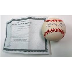 MICKEY MANTLE AUTOGRAPHED BASEBALL