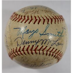 1968 TIGERS WORLD SERIES  AUTOGRAPHED BASEBALL OVER 28 SIGNATURES