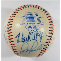 1984 US OLYMPIC AUTOGRAPH BASEBALL 13 SIGNATURES