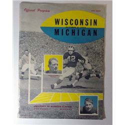 1950 WISCONSIN & MICHIGAN OFFICIAL PROGRAM