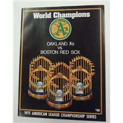 1975 ALCS PROGRAM A's vs RED SOX