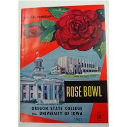 1957 ROSE BOWL PROGRAM OREGON STATE vs IOWA