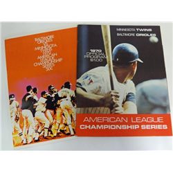 2-ALCS PROGRAMS TWINS/ORIOLES