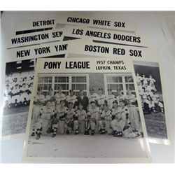 GROUP OF LARGE B&W TEAM PHOTOS (1958?)