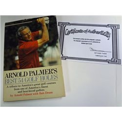 ARNOLD PALMER AUTOGRAPHED BOOK "BEST 54 GOLF HOLES"