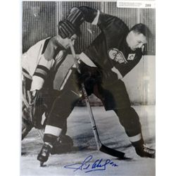 DETROIT RED WINGS SID ABEL AUTOGRAPH  11 X 14 PHOTO