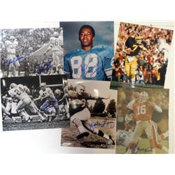 6-AUTOGRAPHED FOOTBALL PLAYER PHOTOS MONTANA  & MORE