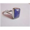 Image 1 : 20.20 CTW TANZANITE RING .925 STERLING SILVER