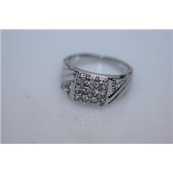 27.9 CTW CZ RING .925 STERLING SILVER