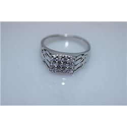 25.0 CTW CZ RING .925 STERLING SILVER