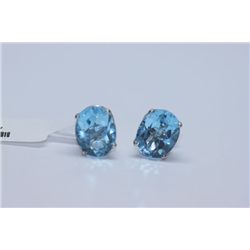 17.20 CTW BLUE TOPAZ EARINGS .925 STERLING SILVER