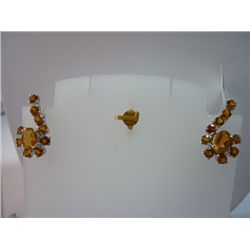 24.00 CTW CITRINE EARRING .925 STERLING SILVER