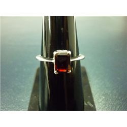 NATURAL 10.50 CTW GARNET RING .925 STERLING SILVER