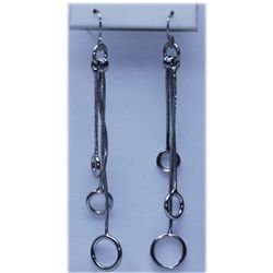 25.85 CTW STERLING STEEL EARRING