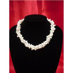 400CTW 3-STRANDS WHITE PEARL NECKLACES