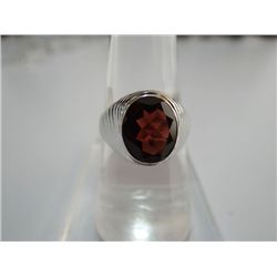 26.75 CTW GARNET RING .925 STERLING SILVER