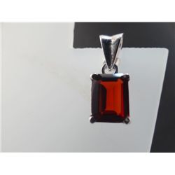 6.25 CTW GARNET PENDANT .925 STERLING SILVER