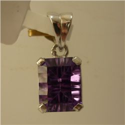 9.75 CTW AMETHYST PENDANT .925 STERLING SILVER