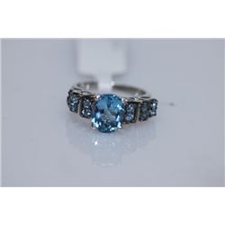 29.84 CTW BLUE TOPAZ RING .925 STERLING SILVER