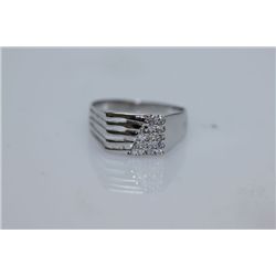 13.52 CTW  CZ RING .925 STERLING SILVER