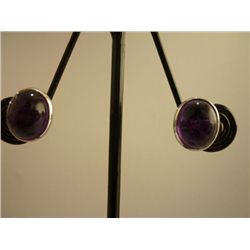 22.00 CTW AMETHYST EARRING .925 STERLING SILVER