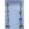 Image 1 : 15.20 CTW AMETHYST, CITRINE, PERIDOT EARRINGS .925 STER