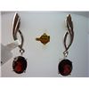 Image 1 : 27.75 CTW GARNET EARRING .925 STERLING SILVER