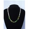 Image 1 : 300CTW GREENÂ CARNILLIAN AND PEARL NECKLACE****18INCHES