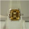 Image 1 : 19.50 CTW CITRINE RING .925 STERLING SILVER