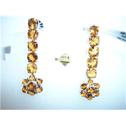 33.75 CTW CITRINE EARRING .925 STERLING SILVER