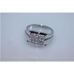 24.7 CTW CZ RING .925 STERLING SILVER