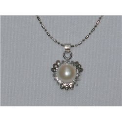 CLASSY WHITE PEARL CZ SILVER