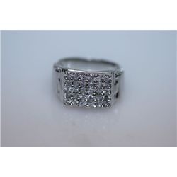 27.0 CTW CZ RING .925 STERLING SILVER