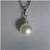 Image 1 : WHITE PEARL 3-STONE CZ NECKLACE; AUTHENTIC PHILIPPINE P