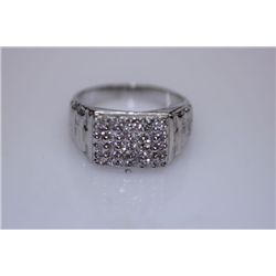 27.3 CTW CZ RING .925 STERLING SILVER