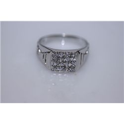 18.6 CTW CZ RING .925 STERLING SILVER