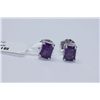 Image 1 : 13.05 CTW AMETHYST EARINGS .925 STERLING SILVER