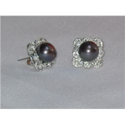 OCTAGON CZ BLACK PEARL SILVER