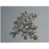 Image 1 : TREE PEACH PEARL CZ BROOCH AUTHENTIC PHILIPPINE PEARL M