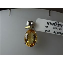 13.00 CTW CITRINE PENDANT .925 STERLING SILVER