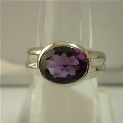 27.75 CTW AMETHYST RING .925 STERLING SILVER