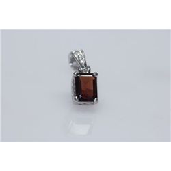 7.25 CTW GARNET PENDANT .925 STERLING SILVER