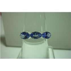 9.50 CTW TANZANITE ring .925 STERLING SILVER