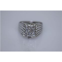 21.2 CTW CZ RING .925 STERLING SILVER