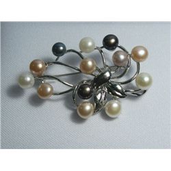 MULTICOLOR PEARL BROOCH AUTHENTIC PHILIPPINE PEARL META