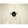 Image 1 : 8.75 CTW SAPPHIRE AND DIAMOND RING .925 STERLING SILVER