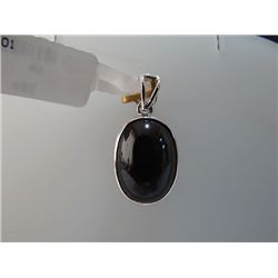 21.00 CTW BLACK STAR PENDANT .925 STERLING SILVER