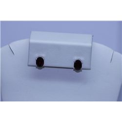 8.10 CTW GARNET EARRINGS .925 STERLING SILVER
