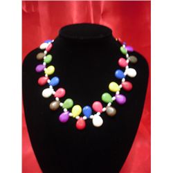 400CTW BLUE TURQUISE AND PEARL NECKLACE