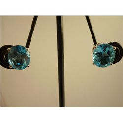 19.50 CTW BLUE TOPAZ EARRING .925 STERLING SILVER